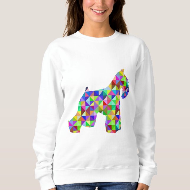 Geometrisk Schnauzer T Shirt (Framsida)