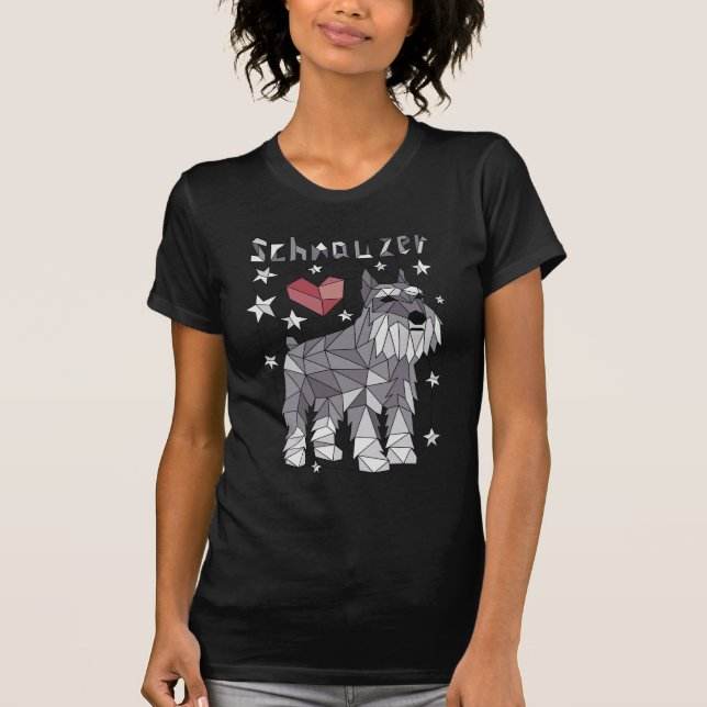 Geometrisk Schnauzer Tee (Framsida)