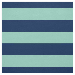 Geometrisk Seafoam grönt och marinrandar Tyg