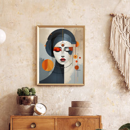 Geometrisk service: Abstrakt Deco Poster
