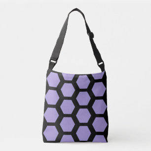 Geometrisk sexkantig lavendel av lila axelväska