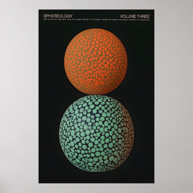 Geometrisk Sfär Konsttryck Modern Minimalistisk Poster (Framsidan)