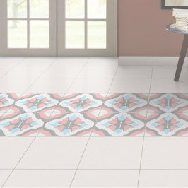 geometrisk shabby chic-röda blåa dekorationer i vi kakelplatta
