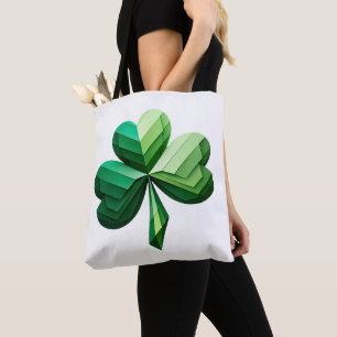 Geometrisk Shamrock St Patrick's Day-handväska Tygkasse