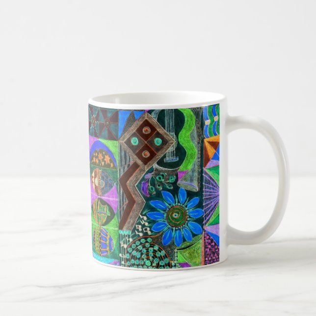 Geometrisk ShapeCollage Kaffemugg (Höger)