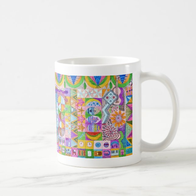 Geometrisk ShapeCollage Kaffemugg (Höger)
