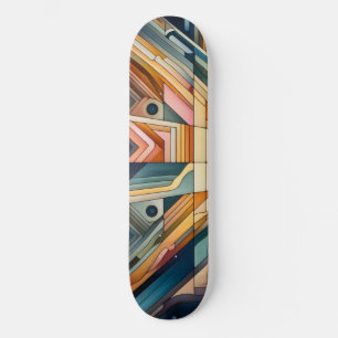 Geometrisk skateboard för abstrakt: fet, färgstark