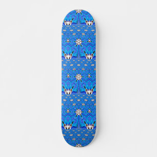 geometrisk skateboard för blåttraster