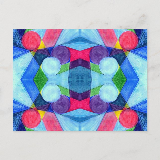 Geometrisk Skittles Postkort Vykort (Framsida)