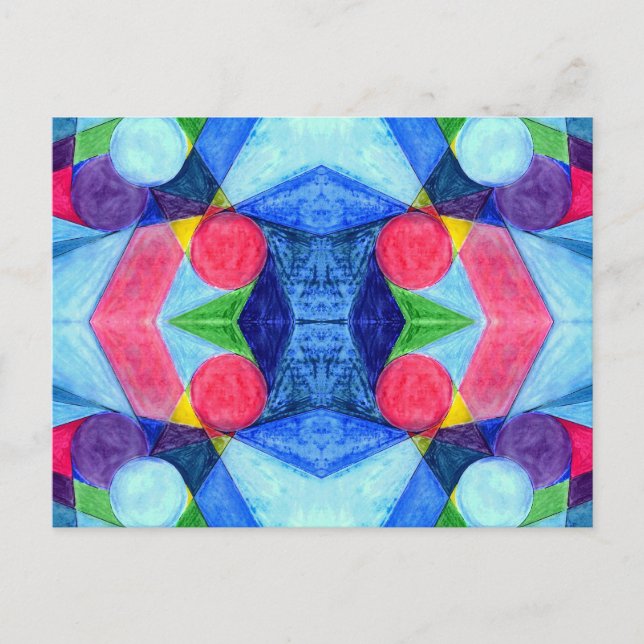 Geometrisk Skittles vykort (Framsida)