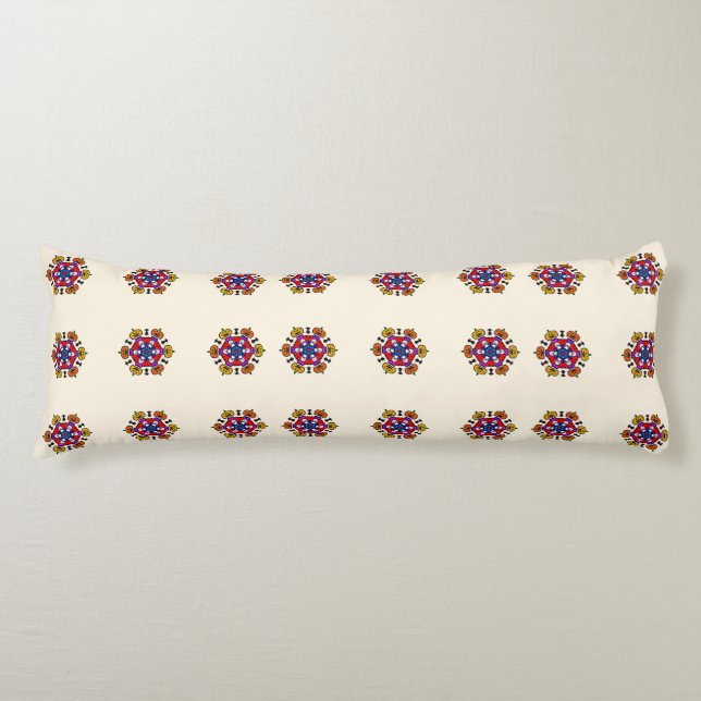 Geometrisk Skräckblomma Kroppskudde (Framsidan)