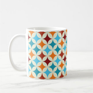 Geometrisk snyggt: Vintage Sömlöst Mönster Kaffemugg