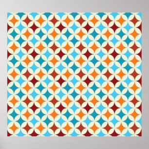 Geometrisk snyggt: Vintage Sömlöst Mönster Poster