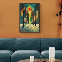 Geometrisk solnedgång för abstrakt | Långa skuggor