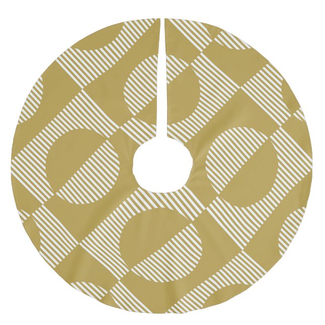 Geometrisk sömlös abstrakt Vintage Julgransmatta Borstad Polyester (Framsidan)