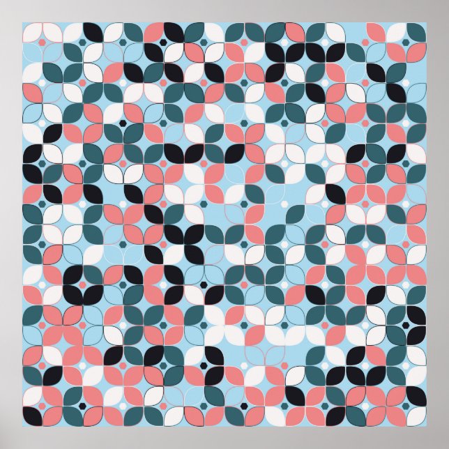 geometrisk sömlös mönster-degeometrisk,abstrakt poster (Framsidan)