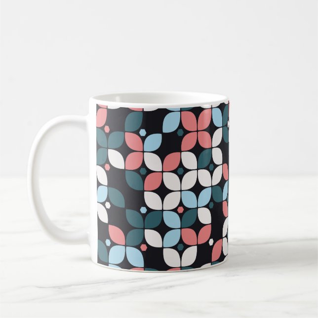 geometrisk sömlös mönster-degeometrisk,struktur kaffemugg (Vänster)