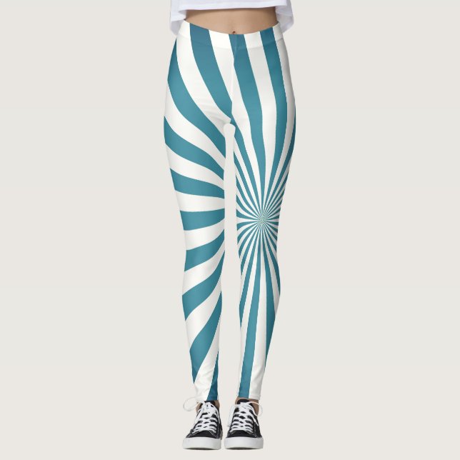 Geometrisk, sömlös Mönster-design Leggings (Framsida)