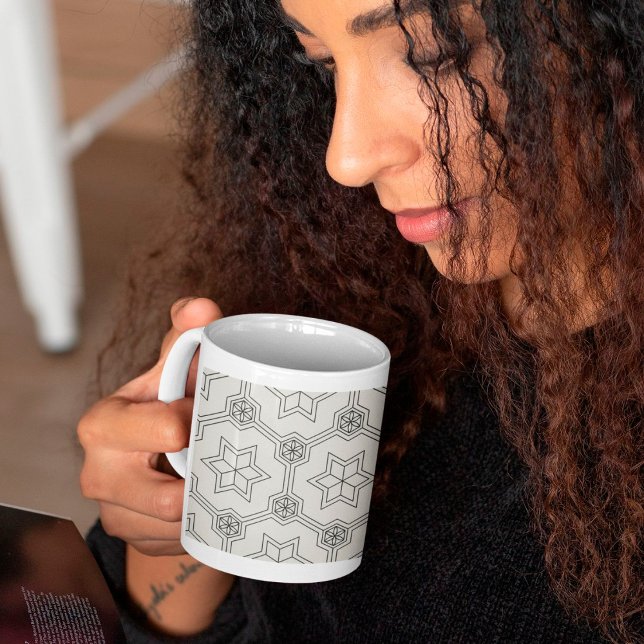 Geometrisk Sömlös Mönster Kaffe Mugg (Skapare uppladdad)