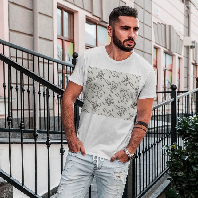 Geometrisk Sömlös Mönster T-Shirt (Skapare uppladdad)