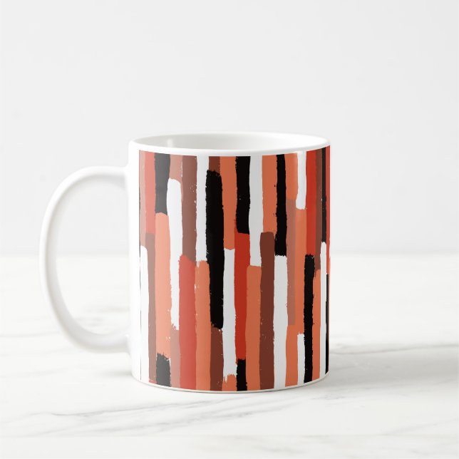 Geometrisk sömlös mönster vid borstning kaffemugg (Vänster)