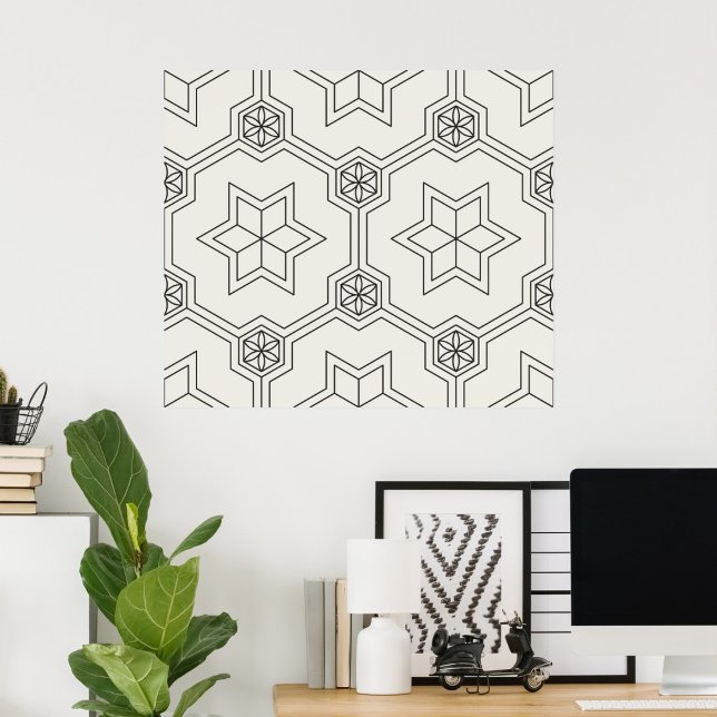Geometrisk sömlös mönsteraffisch poster (Skapare uppladdad)