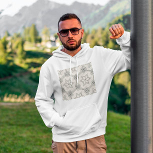 Geometrisk sömlös mönsterhoodie hoodie