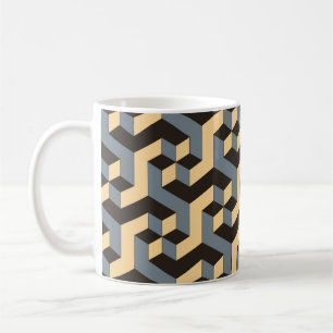 geometrisk sömlös ruta med komplex roterande kub kaffemugg