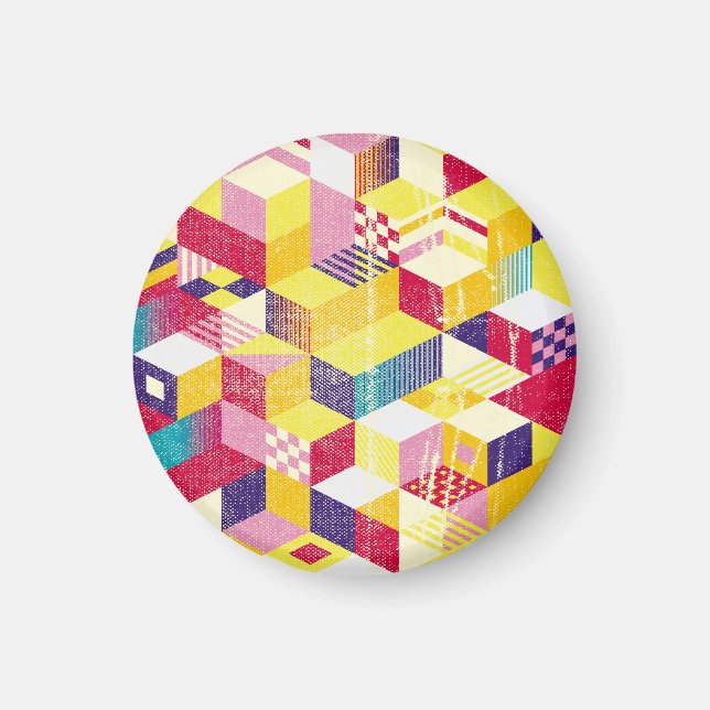 Geometrisk, sömlös vintage utan abstrakt. magnet (Framsidan)