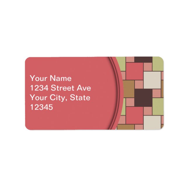 Geometrisk specialskåp adressetikett (Framsidan)