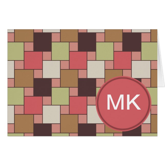 Geometrisk specialskåp hälsningskort (Framsidan Horizontal)