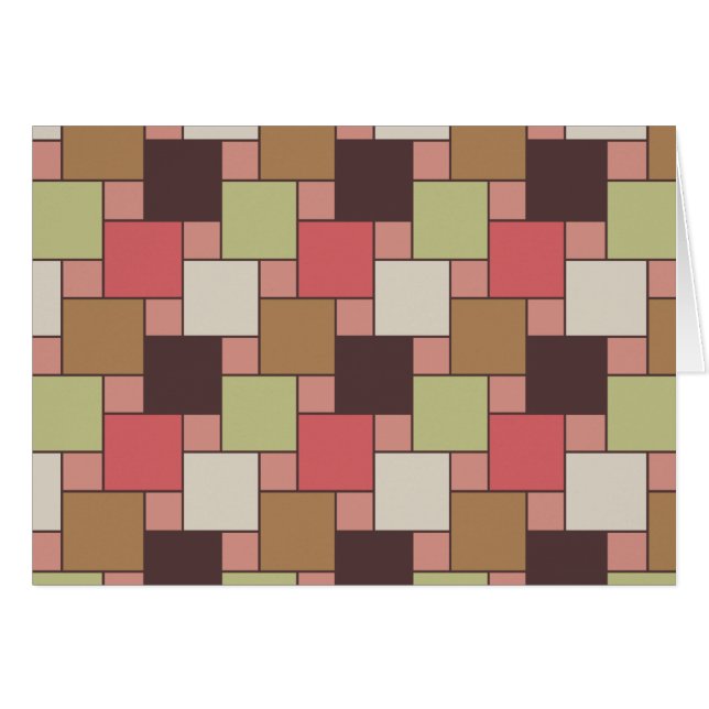 Geometrisk specialskåp hälsningskort (Framsidan Horizontal)