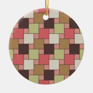 Geometrisk specialskåp julgransprydnad keramik
