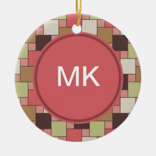 Geometrisk specialskåp julgransprydnad keramik