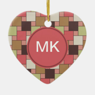 Geometrisk specialskåp julgransprydnad keramik