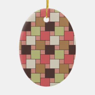 Geometrisk specialskåp julgransprydnad keramik