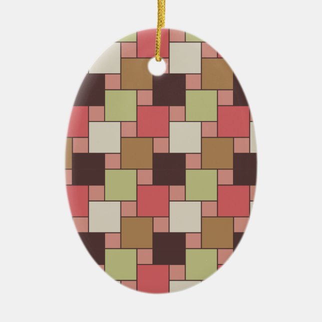 Geometrisk specialskåp julgransprydnad keramik (Framsidan)