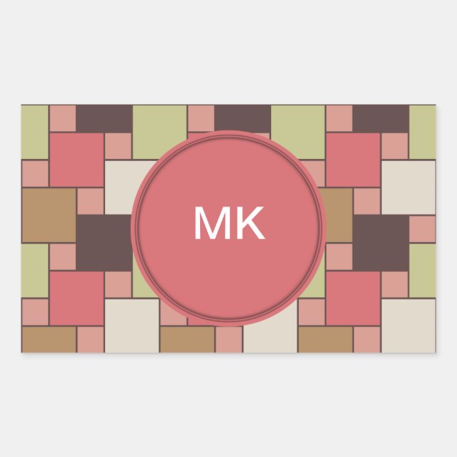 Geometrisk specialskåp rektangulärt klistermärke (Framsida)