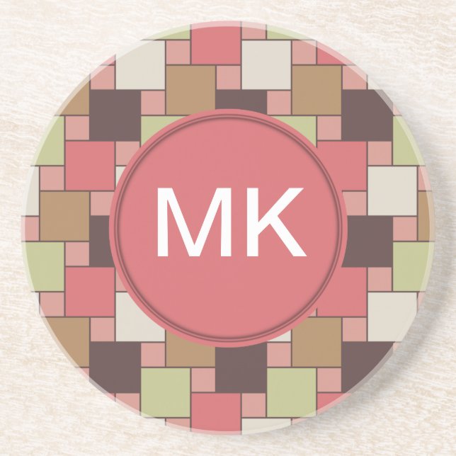 Geometrisk specialskåp underlägg sandsten (Framsidan)
