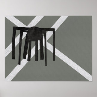 Geometrisk spindeldesign poster