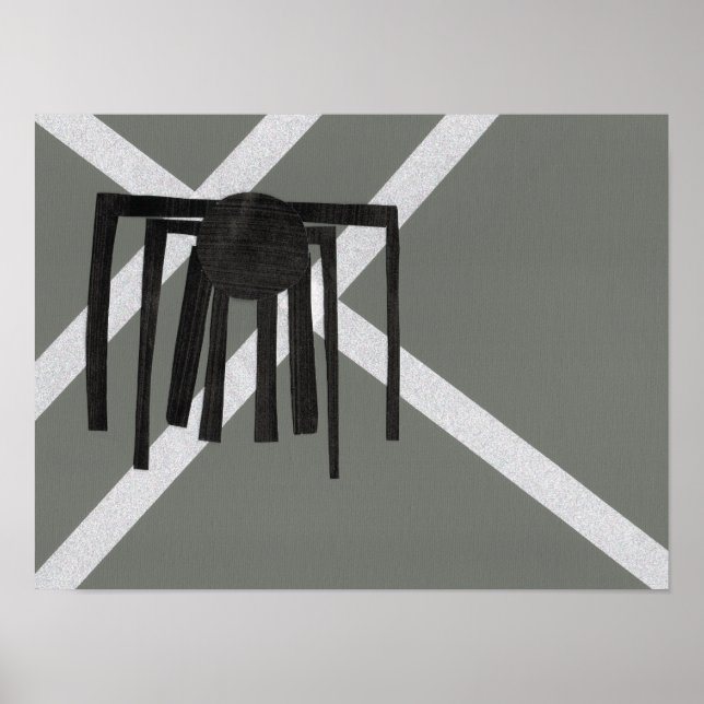 Geometrisk spindeldesign poster (Framsidan)