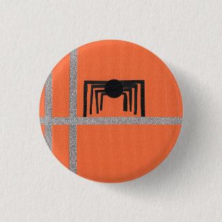 Geometrisk spindeldesign svart och orange knapp