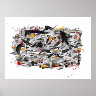 Geometrisk spray poster