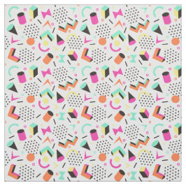 Geometrisk Squiggly Memphis sätta en klocka på Tyg