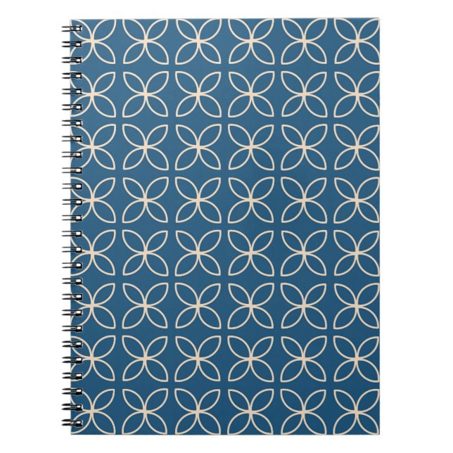 Geometrisk, stilren vintagebakgrund. anteckningsbok (Framsidan)