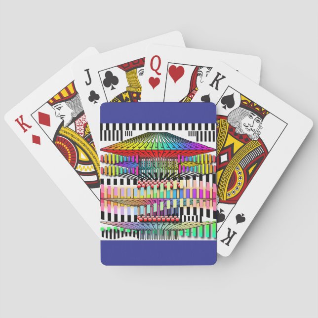 Geometrisk struktur blå casinokort (Baksidan)