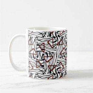 Geometrisk struktur: Konstnärlig Mönster-design. Kaffemugg