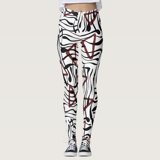 Geometrisk struktur: Konstnärlig Mönster-design. Leggings (Framsida)