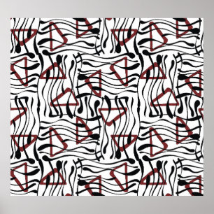 Geometrisk struktur: Konstnärlig Mönster-design. Poster