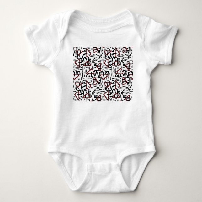 Geometrisk struktur: Konstnärlig Mönster-design. T Shirt (Framsida)